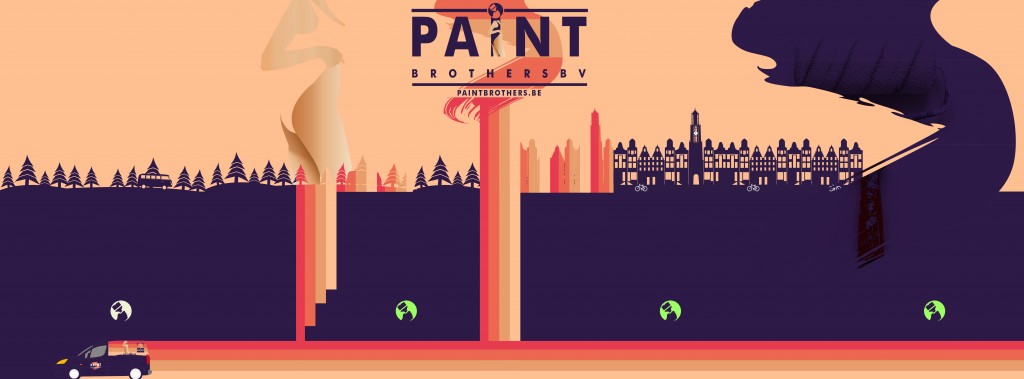 The Paint Brothers Social Media Facebook cover / banner