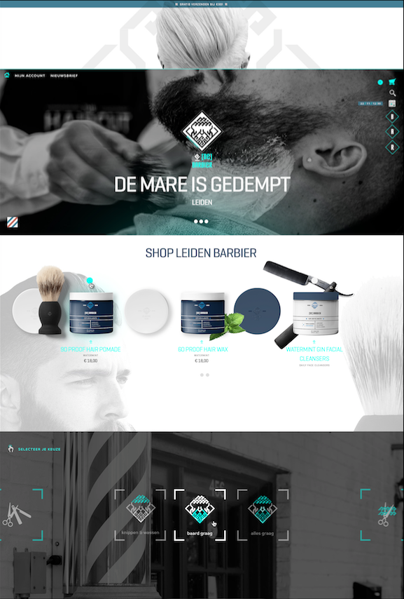 De Barbier - UX/UI Shop Webdesign 