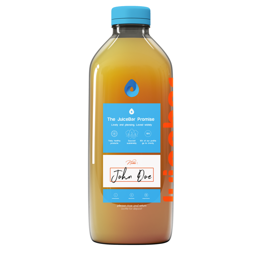 JuiceBar Packaging - Orange Juice - Backside