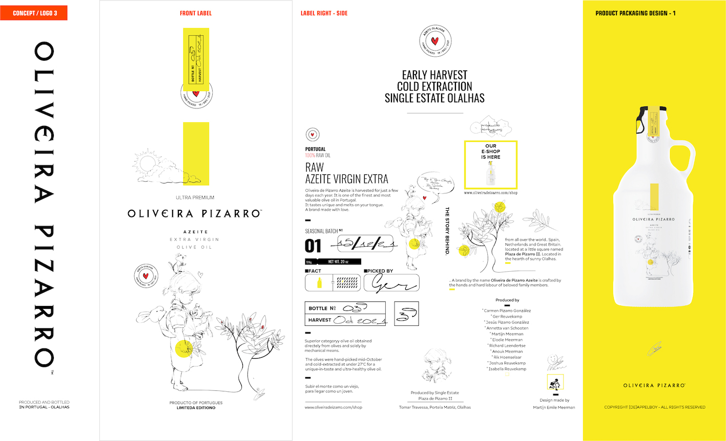 Oliveira de Pizarro Azeite - packaging Brand Identity